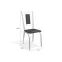 Imagem de Cadeira Sala de Jantar Florença 2C005 Aço Kit 6 Uni Cromada/Branco 106 - Kappesberg