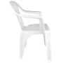 Imagem de Cadeira Tipo Poltrona em Plástico Bela Vista Branca com 4 Peças MOR