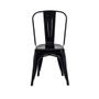 Imagem de Cadeira Tolix Iron Design Preta Brilhante Aço Industrial Sala Cozinha Jantar Bar
