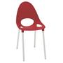Imagem de Cadeira Tramontina Elisa Summa em Polipropileno Vermelho com Pernas de Alumínio Anodizado