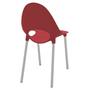 Imagem de Cadeira Tramontina Elisa Summa em Polipropileno Vermelho com Pernas de Alumínio Anodizado