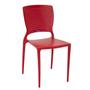 Imagem de Cadeira Tramontina Safira Vermelha em Polipropileno e Fibra de Vidro