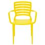 Imagem de Cadeira Tramontina Sofia com Encosto Horizontal e Braços em Polipropileno e Fibra de Vidro Amarelo