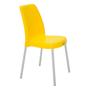 Imagem de Cadeira Tramontina Vanda Amarela em Polipropileno com Pernas em Alumínio
