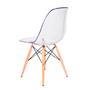 Imagem de Cadeira Transparente Eiffel Eames Base Madeira Incolor 130PC