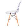 Imagem de Cadeira Transparente Eiffel Eames Base Madeira Incolor 130PC