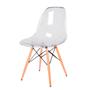 Imagem de Cadeira Transparente Eiffel Eames Base Madeira Incolor 130PC