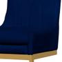 Imagem de Cadeira Valentina Sala de Jantar Veludo Azul Marinho Base Dourada - Belliv Decor