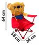 Imagem de Cadeira Vermelha Infantil Urso Camping Praia Bebês Crianças Suporta Até 25Kg Importway