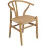 Imagem de Cadeira Wishbone Com Assento em Rattan Natural