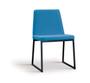 Imagem de Cadeira Yanka Linho Azul Base Aço Preto - OOCA Móveis