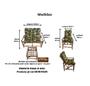 Imagem de Cadeiras De Varanda Feito De Bambu C/ Almofadas E Mesa 4 Lug