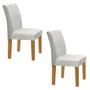 Imagem de Cadeiras Kit 2 Cadeiras Estofadas Espanha Cinamomo/Off White/Boucle Gelo - Cel Móveis