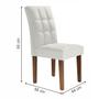 Imagem de Cadeiras Kit 2 Cadeiras Estofadas Hobby Chocolate/Off White/Boucle Gelo - Cel Móveis