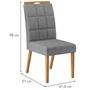 Imagem de Cadeiras Kit 2 Cadeiras Wood Berlim Mel/Linho Cinza - Mais Decor