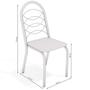 Imagem de Cadeiras Kit 4 Cadeiras Holanda Cromada Branco - Kappesberg