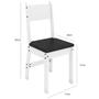 Imagem de Cadeiras para Cozinha Kit 2 Cadeiras Milano Branco/Preto - Poliman Móveis