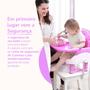 Imagem de Cadeirinha Alimentação Refeição Bebe Portátil Dobrável Compacta Baixa Infantil