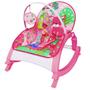 Imagem de Cadeirinha bebê descanso vibratória balanço rosa e babador silicone