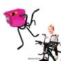 Imagem de Cadeirinha Criança Bicicleta Assento Luxo C/ Cinto Rosa