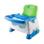 Imagem de Cadeirinha de Refeição Infantil Portátil Ajustável Até 15Kg Multmaxx Verde e Azul