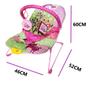 Imagem de Cadeirinha Descanso Rosa ColorBaby 9Kg Musical + Kit Estojo