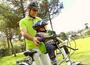 Imagem de Cadeirinha luxo lilas dianteira frontal  bebe infantil criança bicicleta bike para passeio - Pojda