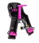 Imagem de Cadeirinha Menina bebê nenem criança Bicicleta Ate 15kg Dianteira Baby Grafite-rosa