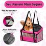 Imagem de Cadeirinha Pet Assento Carro Cachorro Gato Cães Cadeira Pet Rosa