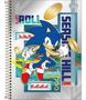 Imagem de Caderno 1 Matéria Sonic 80 Folhas Espiral Escolar Capa Dura