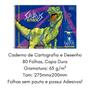 Imagem de Caderno de Desenho Capa Dura Raptor Dinossauro 80 Folhas Tilibra
