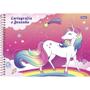 Imagem de Caderno de Desenho Universitário Capa Dura Unicórnio 80 Folhas - Pacote com 5 Unidades