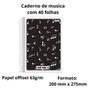 Imagem de Caderno de musica univ 40 folhas capa flex c/02un - jandaia