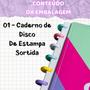 Imagem de Caderno Disco Inteligente Estampado 4 Divisórias + 60 Folhas Grande A4 com pauta