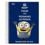 Imagem de Caderno Escolar Universitário Espiral Com 200 Folhas Minios