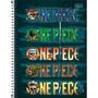 Caderno Espiral Capa Dura Universitário 10 Matérias One Piece Netflix 160 Folhas - Fundo Verde/Azul - 5 Logos Imagem de Caderno Espiral Capa Dura Universitário 10 Matérias One Piece Netflix 160 Folhas - Fundo Verde/Azul - 5 Logos