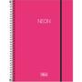 Imagem de Caderno Espiral Capa Plástica Universitário 10 Matérias Neon Pink 160 Folhas Tilibra