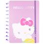 Imagem de Caderno Inteligente Hello Kitty Tamanho A4 Grande Capa Dura Disco Deluxe Universitário Escolar Folha Destacável 90g