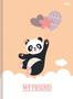 Imagem de Caderno (Pequeno) Brochura 1/4 Ursinho Panda My Friend 80 Folhas Costurado Animativa