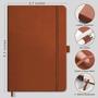 Imagem de Caderno RETTACY Bullet Journal A5 - Capa Dura de Couro com 256 Páginas