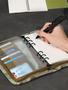 Imagem de Caderno Tático A6 com Zíper - Padfolio Ring Binder à Prova d'Água