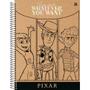 Imagem de Caderno Universitário 01X1 Capa Dura Pixar 80 Folhas com Adesivos Pacote com 4
