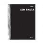 Imagem de Caderno universitário sem pauta 96F preto Capa dura Tamoio