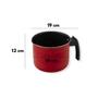 Imagem de Cafeteira 14cm Vermelho 1,7L  Alumi-Aço Linha Premium J4TECH Alumínio Antiaderente Teflon Ultra Resistente 