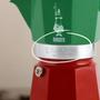 Imagem de Cafeteira Bialetti Itália Moka Express Importada Italiana 06 Xícaras de café Verde e Vermelha Alumínio Indução e Fogão