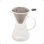 Imagem de Cafeteira de Vidro Borossilicato com Filtro Inox 500ml Lyor