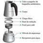 Imagem de Cafeteira Inox Italiana Luxo Expresso 06 Xícaras KeHome - Ke Home