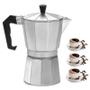 Imagem de Cafeteira Italiana Aluminio Moka Expresso 3 Xícaras Café 150ml