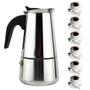 Imagem de Cafeteira Italiana Inox 6 Xícaras De Café Manual Indução Gás 300ml Média