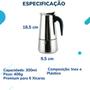 Imagem de Cafeteira Italiana Inox  Premium  para 6 Xícaras